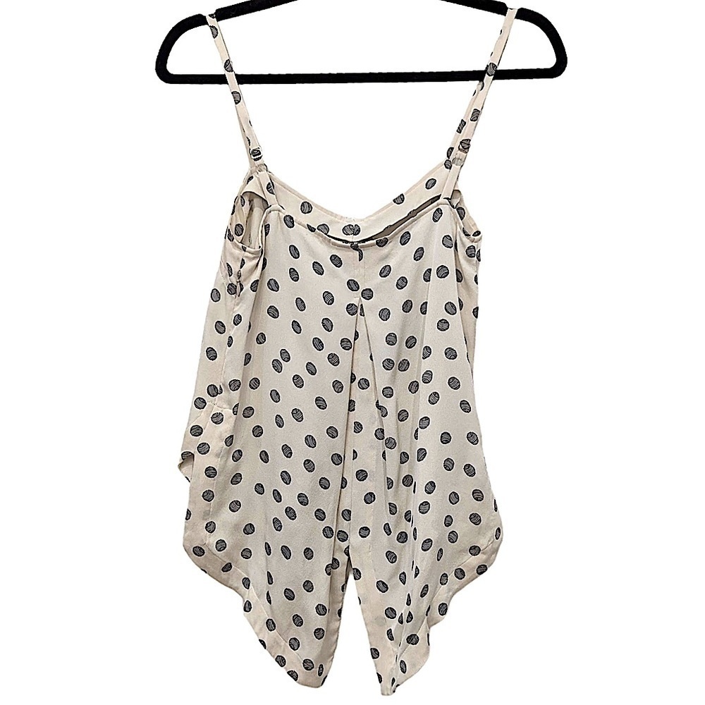 Derek Lam 10 Crosby Cream and Black Spaghetti Strap Silk Camisole Top Size 0